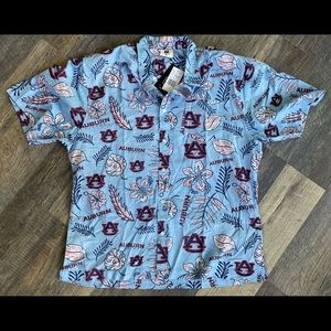 Wes and Willy Mens College Hawaiian Shirt Vintage Floral  AUBURN size XL NWT